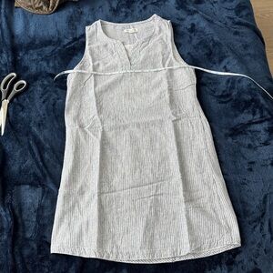 beachlunchlounge Gray Striped Dress